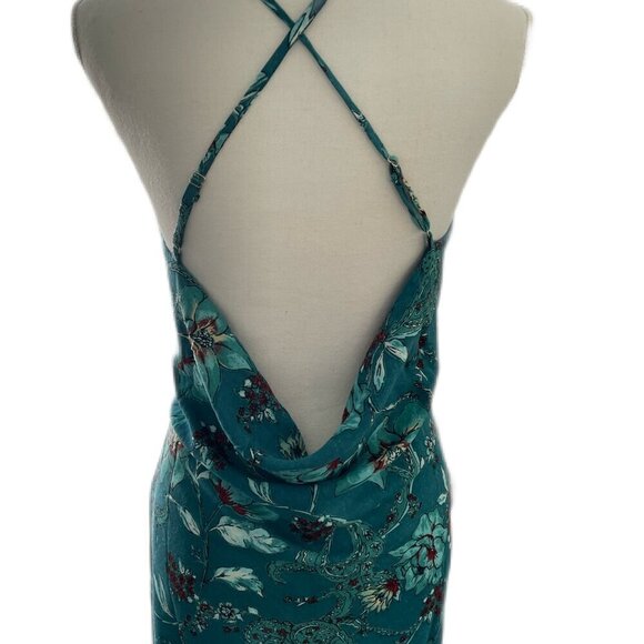 NWT Band Of The Free Audette Teal Floral Halter Midi Dress - Picture 10 of 16